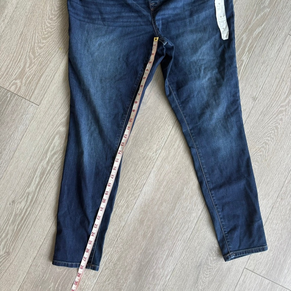 Isabel Maternity by Ingrid & Isabel Skinny Crossover Panel Jeans Dark Wash 12 - Picture 5 of 15